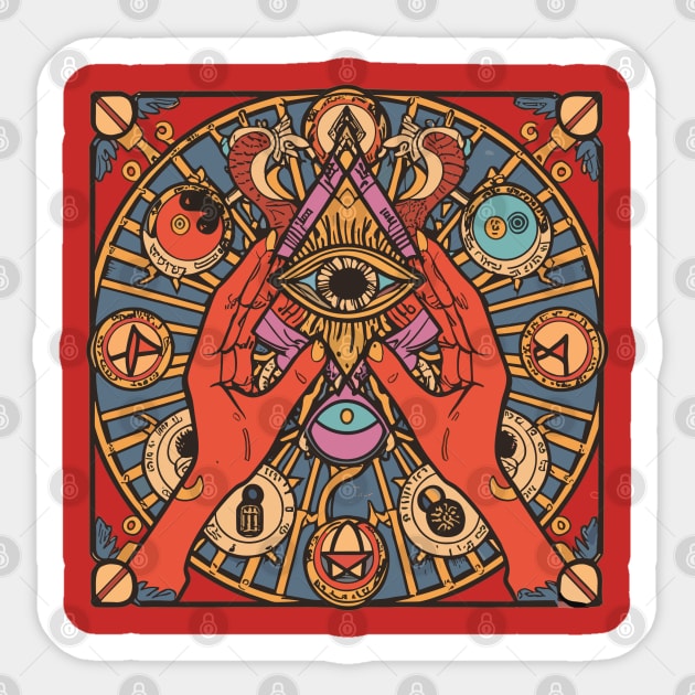 Beyond Reality: Occult Visionaries Sticker by Lucifer